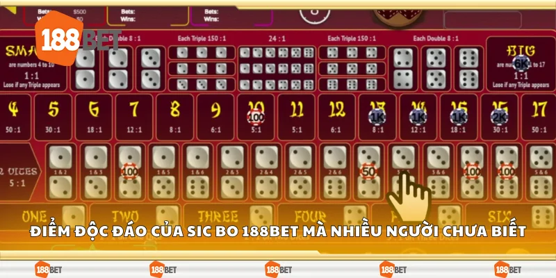 Điểm độc đáo của Sic Bo 188Bet mà nhiều người chưa biết