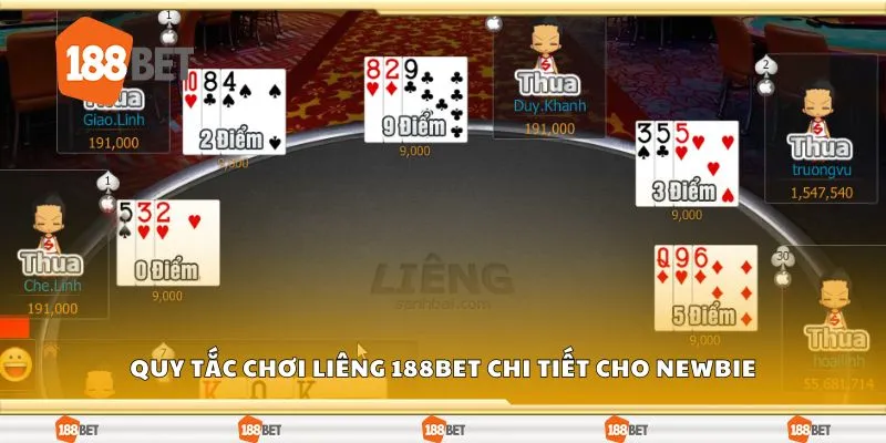 Quy tắc chơi liêng 188Bet chi tiết cho newbie